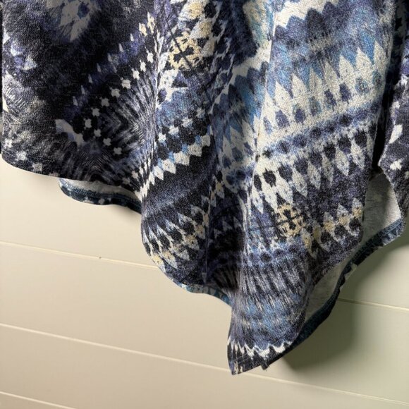 Karen Kane Women's Asymmetrical Blouse Top Size 1X Blues and Gray - Picture 6 of 9